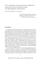 Voci e prospettive sui percorsi per le competenze trasversali: processi di empowerment e di apprendimento trasformativo