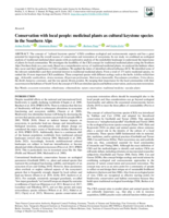 Conservation with local people: medicinal plants as cultural keystone species in the Southern Alps