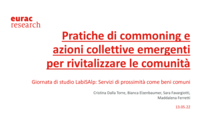 Pratiche di commoning e azioni collettive emergenti per rivitalizzare le comunità