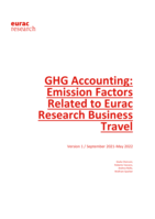 GHG Accounting: Emission Factors Related to Eurac Research Business Travel: Version 1 / September 2021-May 2022