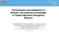 Transmission and adaptation of disaster risk reduction knowledge in Tadami Mountain Biosphere Reserve