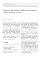 Decidability and Complexity of Fuzzy Description Logics