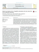 Radical scavenging activity of lipophilic antioxidants and extra-virgin olive oil by isothermal calorimetry