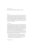 Documentazione linguistica e lingue in contatto