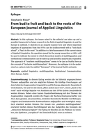 From bud to fruit and back to the roots of the European Journal of Applied Linguistics
