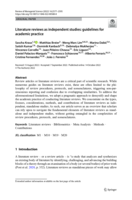 Literature reviews as independent studies: guidelines for academic practice