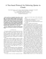 A Tree-based protocol for enforcing quotas in clouds