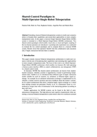 Shared-Control Paradigms in Multi-Operator-Single-Robot Teleoperation