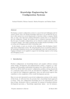 Knowledge engineering for configuration systems