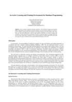 An Active Learning and Training Environment for Database Programming