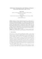 Model-driven transformation and validation of adaptive educational hypermedia using CAVIAr