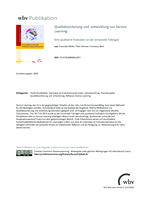 Qualitätssicherung und -entwicklung von Service Learning: eine qualitative Evaluation an der Universität Tübingen