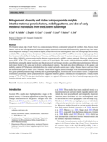 Mitogenomic diversity and stable isotopes provide insights into the maternal genetic history, mobility patterns, and diet of early medieval individuals from the Eastern Italian Alps