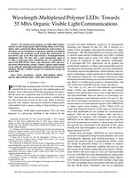 Wavelength-Multiplexed Polymer LEDs: Towards 55 Mb/s Organic Visible Light Communications