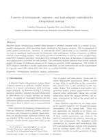 A survey of environment-, operator-, and task-adapted controllers for teleoperation systems