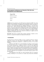 A conceptual architecture for semantic web services development and deployment