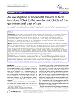 An investigation of horizontal transfer of feed introduced DNA to the aerobic microbiota of the gastrointestinal tract of rats
