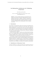 An information architecture for validating courseware