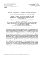 Bedload transport in a formerly glaciated mountain catchment constrained by particle tracking