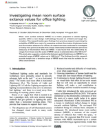 Investigating mean room surface exitance values for office lighting