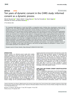Ten years of dynamic consent in the CHRIS study: Informed consent as a dynamic process