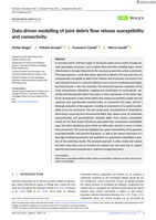 Data‐driven modelling of joint debris flow release susceptibility and connectivity