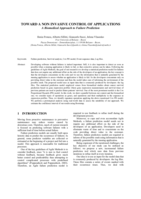 Toward a non invasive control of applications: a biomedical approach to failure prediction