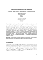 Quality-aware model-driven service engineering