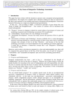 Key Issues of Integrative Technology Assessment