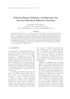 Pattern-based software architecture for service-oriented software systems