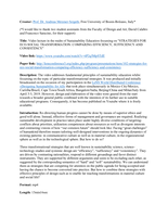 Video lecture in the realm of Sustainability Education focussing on "STRATEGIES FOR ECO-SOCIAL TRANSFORMATION: COMPARING EFFICIENCY, SUFFICIENCY AND CONSISTENCY"