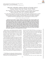 Diversity of Bacillus anthracis strains in Georgia and of vaccine strains from the former Soviet Union