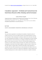 Contradictory approaches?: On realism and constructivism in the social sciences research on risk, technology and the environment