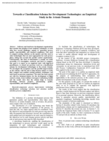 Towards a Classification Schema for Development Technologies: an Empirical Study in the Avionic Domain