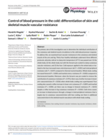 Control of blood pressure in the cold: differentiation of skin and skeletal muscle vascular resistance