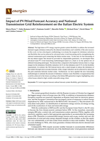 Impact of PV/Wind Forecast Accuracy and National Transmission Grid Reinforcement on the Italian Electric System