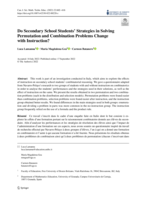 Do Secondary School Students’ Strategies in Solving Permutation and Combination Problems Change with Instruction?