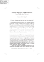 Zwischen Metaphern und Abstraktionen: Das Werden des Internet