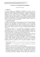 Zum Nexus von Vulnerabilität und Nachhaltigkeit