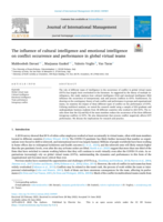 The influence of cultural intelligence and emotional intelligence on conflict occurrence and performance in global virtual teams