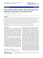 Error-resilient video coding with end-to-end rate-distortion optimized at macroblock level
