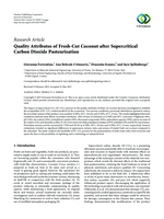 Quality attributes of fresh-cut coconut after supercritical carbon dioxide pasteurization