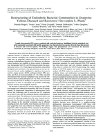 Restructuring of endophytic bacterial communities in grapevine yellows-diseased and recovered Vitis vinifera L. plants