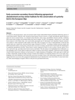 Early-succession secondary forests following agropastoral abandonment are key winter habitats for the conservation of a priority bird in the European Alps