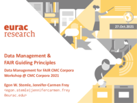 Introduction to Data Management & the FAIR Guiding Principles for Data Stewardship