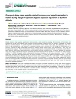 Changes in body mass, appetite-related hormones and appetite sensation in women during 4 days of hypobaric hypoxic exposure equivalent to 3,500 m altitude