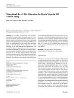 Macroblock level bits allocation for depth maps in 3-d video coding