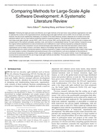 Comparing Methods for Large-Scale Agile Software Development: A Systematic Literature Review