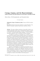 Carnap, Goguen, and the Hyperontologies: Logical Pluralism and Heterogeneous Structuring in Ontology Design