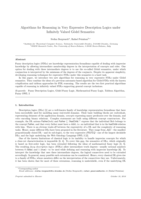 Algorithms for reasoning in very expressive description logics under infinitely valued Gödel semantics